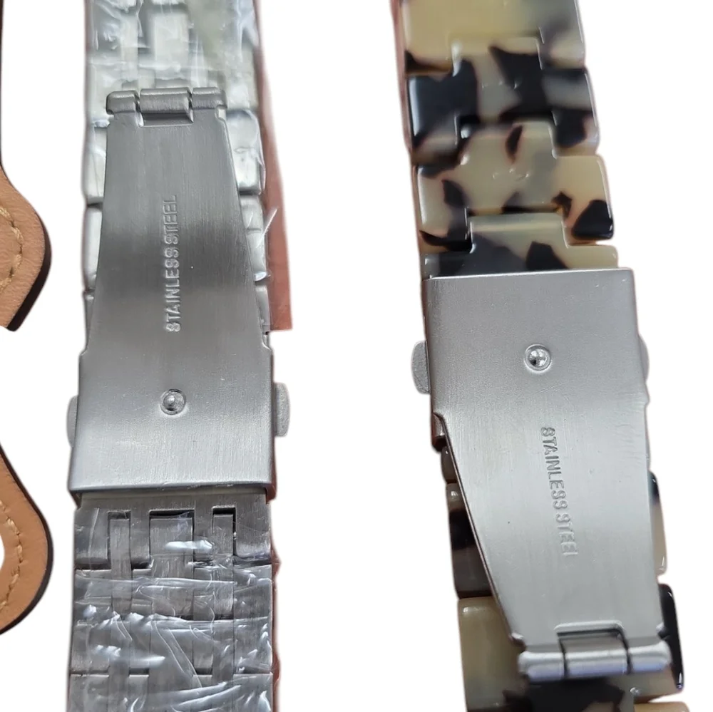 New Apple Watch Bands Set in Gold and Tortoise